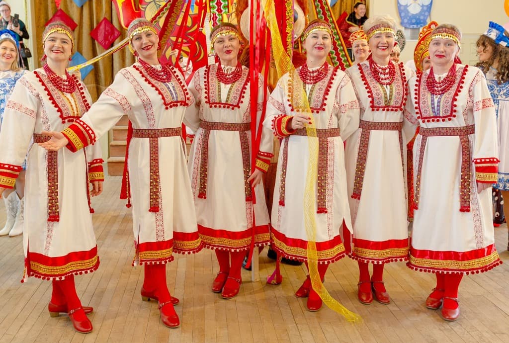 slavic roots traditional white costume